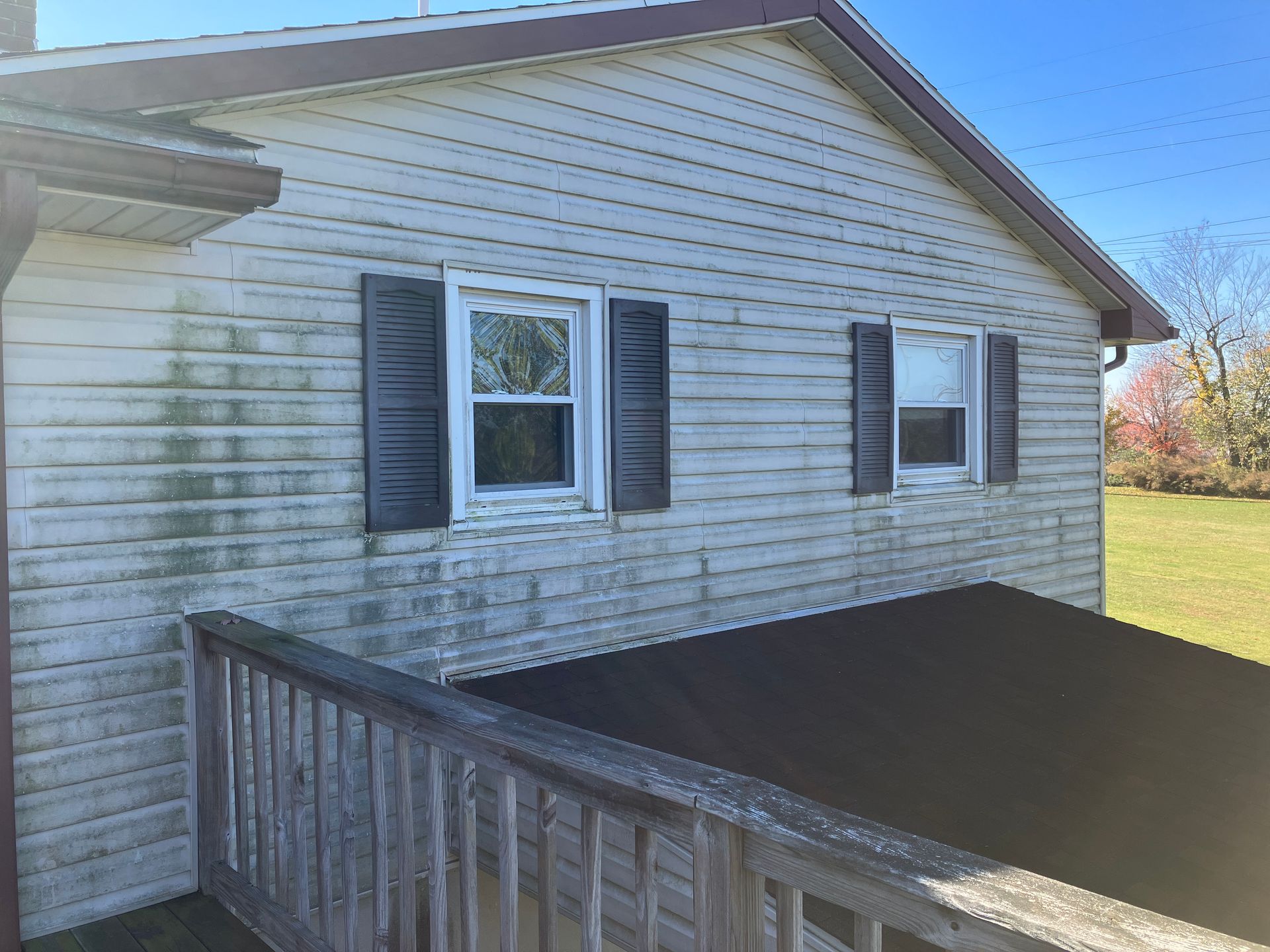 Vinyl Siding Cleaning — Before
